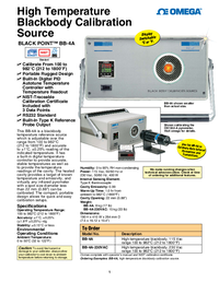 Thumbnail of document Data Sheet - BB-4A 100°C to 982°C Temperature Blackbody Calibrator